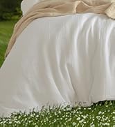 PHF 100% Cotton Muslin Comforter Set Queen Size – Ultra Soft, Breathable & Lightweight Bedding Se...