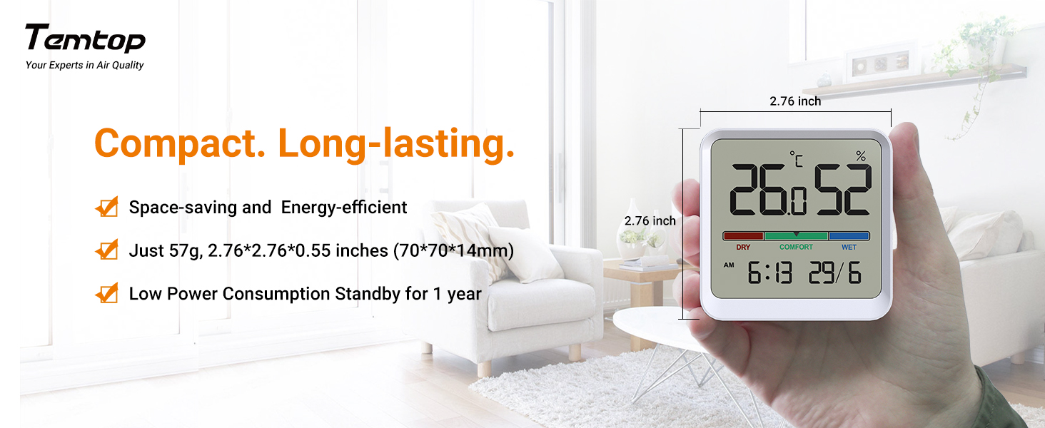 thermometer humidity monitor sensor hygrometer digital temp indoor outdoor T1SE Temtop home baby