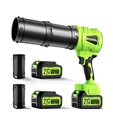 Leaf Blower Cordless with Battery and Charger, Cordless Leaf Blower with 2-Pack 20V Batteries, Va...