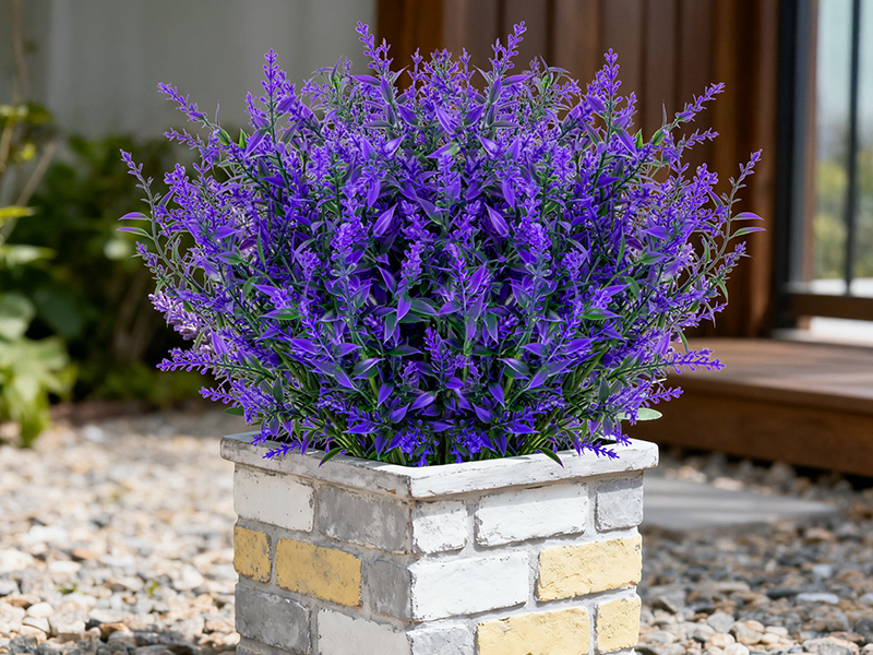 Artificial Flowers Faux Lavender Flower for Outdoors Indoor Outside Hanging Decorations