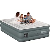 Canpsky Queen Air Mattress with Built-in Pump, 18 Raised Inflatable Air Mattress, 800 lbs Max Hon...