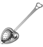 Heart Tea Infuser for Loose Leaf Tea Steeper, Long Grip Tea Filter with Secure Clasp, Stainless S...