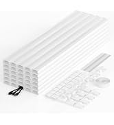 Yecaye TV Cord Hider, 472in Cord Cover, Large Cable Hider, Wire Covers for 4 Cords, Cable Raceway...