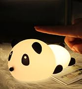 SALUOKE Nursery Night Light 7-Color: Silicone Squishy NightLights for Kids with USB Rechargeable ...