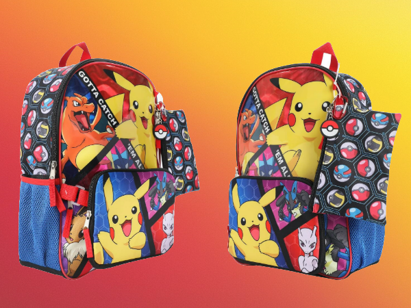 Pokemon Trainer Gotta Catch 'Em All Youth 5-Piece Backpack Set