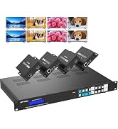 MT-VIKI 4K HDMI Matrix Extender 4x4 4K60Hz 4:4:4 Over CAT6/7/8 Cable, Matrix Splitter & Switcher ...