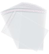 Morepack Self Sealing Cellophane Bags, 8x12 Inches 200 Pcs Clear Resealable Cellophane Bags Self ...