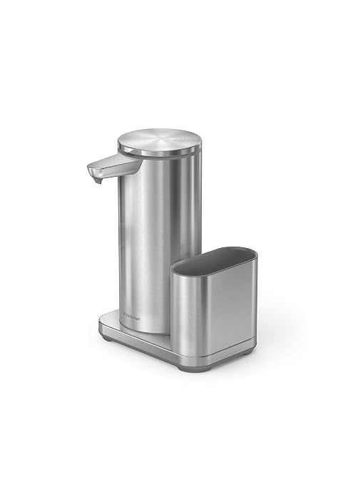 Simplehuman 14 oz Sensor Pump Automatic Soap Dispenser with Sponge Caddy