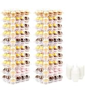 Dayacoco 12 Count Cupcake Containers, 20 Pack Stackable Cupcake Carrier with 250 Pack Cupcake Lin...
