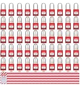 TOKCKYBL Lockout Tagout Locks Set, 50 Red OSHA-Compliant Safety Padlocks with 2 Keys Each & Locko...