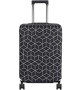 HYPER VENTURE Washable Luggage Cover - Fashion Suitcase Protector Fits 27-30 Inch Luggage (Black ...