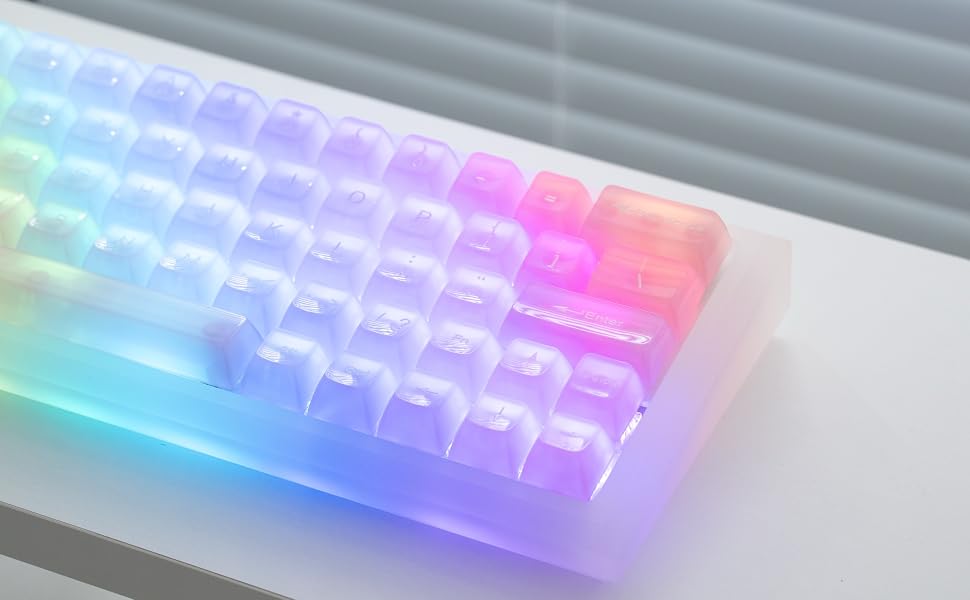 Pink MDA Transparent Keycaps