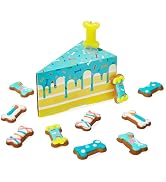 Thoughtfully Pets, Dog Birthday Cake Mini Treats Gift Set, Includes 10 Ginger Flavored Mini Cooki...