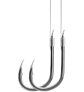 AMHDV Pre Tied Fishing Hooks on Line, Small Fish Hook with Leaders (Pack of 20)