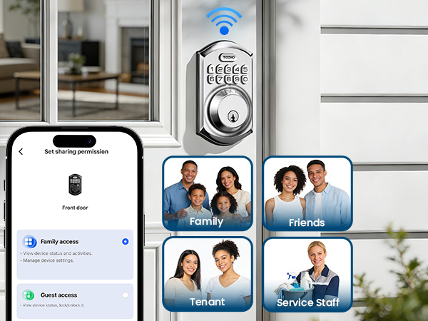 Easily share and manage access permission, giving full control over who can enter your home anytime
