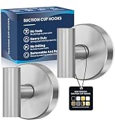 Suction Cup Hooks for Shower,Heavy Duty Shower Hooks for Inside Shower,No Drill Wall Mounted Towe...