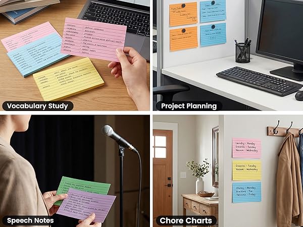Colored Index Cards