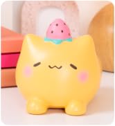 Hamee SquiSHU Jumbo Strawberry Cat Squishy Toy Collectible Slow Rising Cute Loaf Cat Birthday Gif...