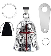 PLALEI Motorcycle Bell Guardian Angel,Biker Bells for Luck with Hanger,2Key Chain Rings,Organizer...