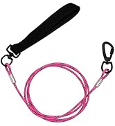 ZHOMA 4/5/6 FT Chew Proof Dog Leashes with Comfortable Handle, Steel Cable Lead for Control Large...