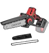 Mini Chainsaw for Milwaukee 18V Battery, Auto-Oiler, 8-Inch Brushless Cordless Pruning Chainsaw, ...