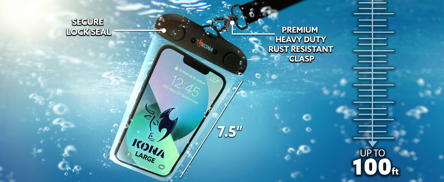 submariner water proof pouch can go up to 100ft
