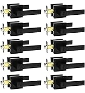 Bedroom/Bathroom Door Handles Levers Square Plate Interior Privacy Door Locksets,Matte Black (10 ...