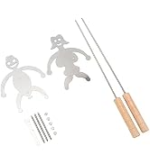 Maxmartt Roasting Stick Man and Women Funny Barbecue Forks BBQ Skewers Stainless Steel Easy To Ho...