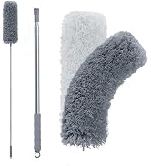 BOOMJOY Microfiber Duster with Extension Pole, 100" Long Handle Duster, Bendable Head, Duster for...