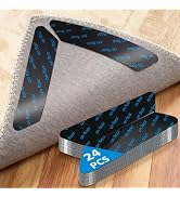 Druvian 24Pcs Rug Gripper, Premium Non-Slip Carpet Tape, Reusable Rug Tape, Anti-Curling Rug Pads...