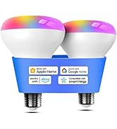 Meross Smart Light Bulb, BR30 Flood WiFi LED Bulbs Compatible with Apple HomeKit, Alexa, Google A...