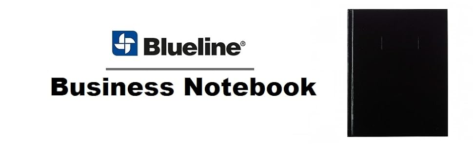 Composition Business Notebook, blueline, black notebook