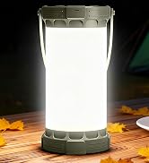 Glocusent 22 Modes Camping String Lights, 12 Ambient String Lights & 10 RGB Lantern, 130 LEDs Rec...