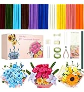 NORDUN Pipe Cleaners Craft, Pipe Cleaners Flowers Kit with Handle,Chenille Stems with Instruction