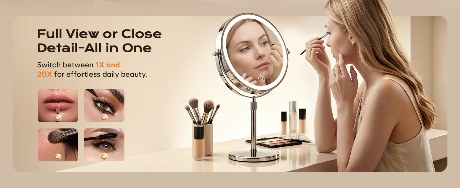 Makeup Mirror with Magnification