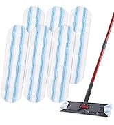 Mop Replacement Pads for OCedar H2prO Flat Mop System, 6 Pack Mop Pads for Ocedar H2prO Flat Mop,...