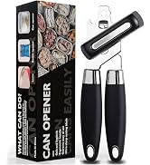 Multifunctional Stainless Steel Manual Can Opener and Bottle Opener, Heavy Duty Hand Held Can Ope...