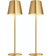 Cordless Table Lamps Set of 2, Portable LED Desk Lamp, Battery Operated Lamp, Wireless Rechargeab...