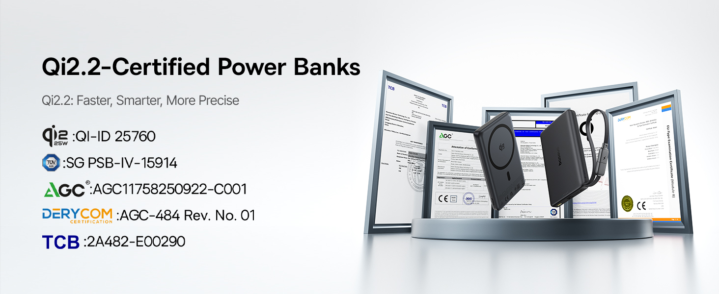Qi2.2-Certified Power Banks
