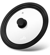 CnSneg Universal Lids for Pots, Pans and Skillets, 10.5", 11" and 12" Pan Lid, Tempered Glass Pot...