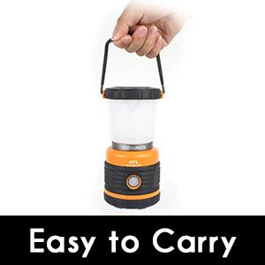 Camping lantern is easy to carry