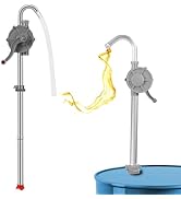MEKOTRIN 55 Gallon Drum Pump, 7GPM All Aluminum Hand Oil Pump, Fits 15 to 55 Gal Drums & Barrels,...