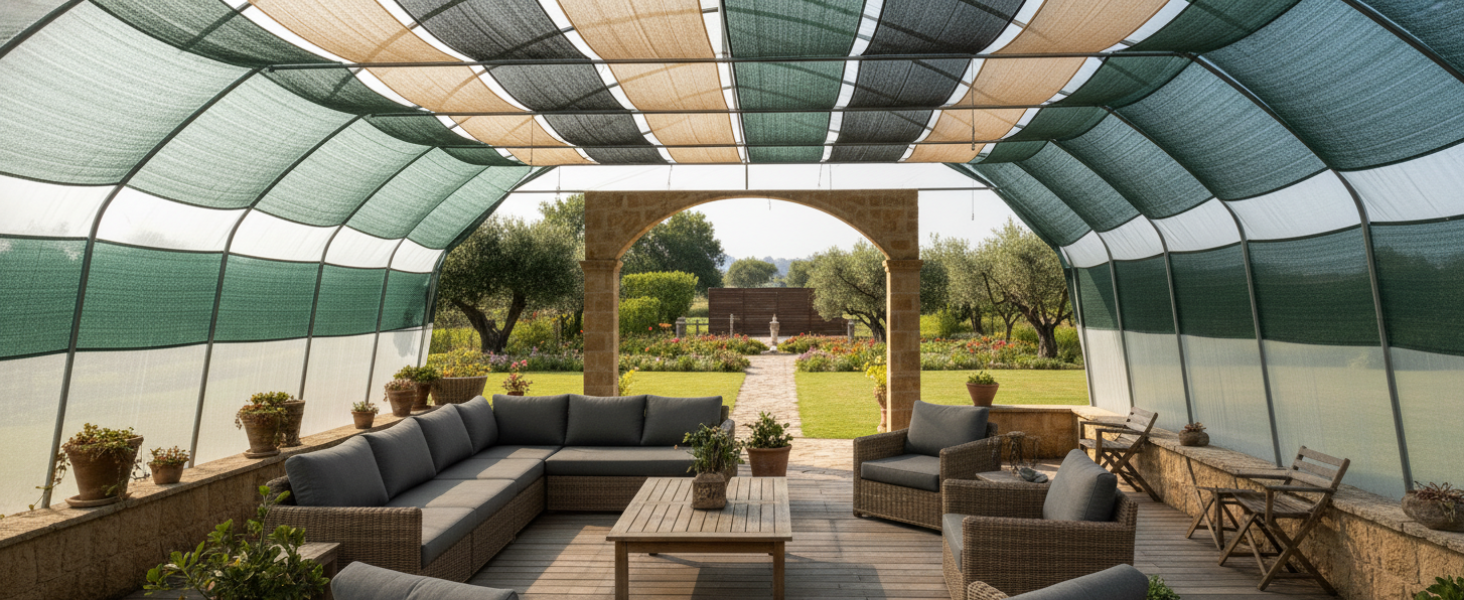outdoor living area shade