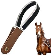 Histotree 2-in-1 Horse Sweat Scraper Metal Shedding Blade for Horses | Metal Shedding Blade,Leath...