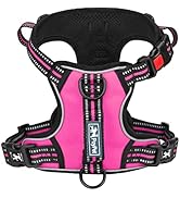 PoyPet No Pull Dog Harness, No Choke Front Clip Reflective Dog Vest with Soft Padded Vertical Han...