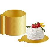 CEWIFO Mini Cake Boards, Gold Cake Boards Food-Graded Cake Base, Gold Circle Base 3.1 inch Round ...