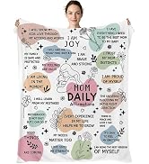 Nlicrst Throw Blanket Gifts for Mom, Soft Flannel Throw Blanket 51x59 Inches, Mom Affirmation Bla...