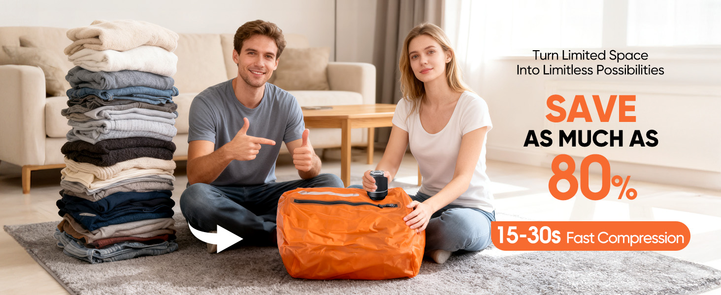 travel vacuum bags with pump
