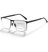 Myfeasy Metal Bifocal Reading Glasses Photochromic Readers Blue Light Blocking Glasses