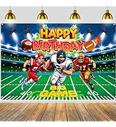iPartycool Football Birthday Party Decorations, Football Birthday Banner Football Backdrop, Footb...